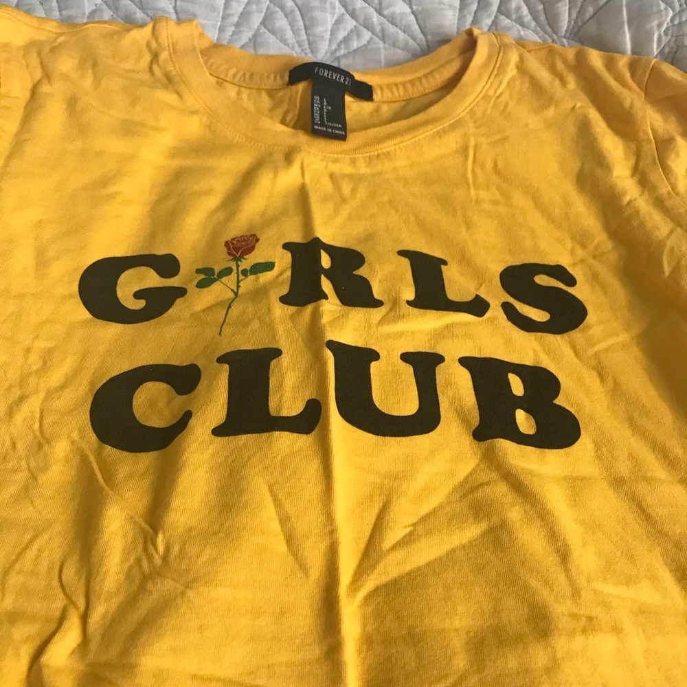 Yellow ‘Girls Club’ tee from forever 21